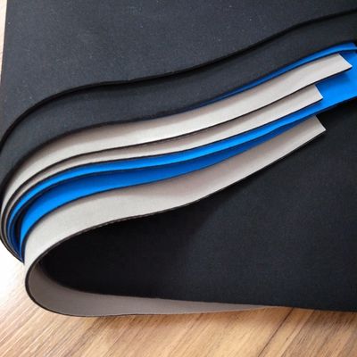 35-45 Shore A 3Mpa CR Rubber Laminated Neoprene Fabric Sheet per calze, gomma dura, materiale di tenuta, impermeabile e ignibile